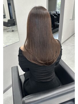 ミルクブラウン/レイヤーカット/ブリーチなし