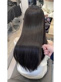 髪質改善×オリーブグレージュで柔艶ロング