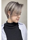 透明感グレージュ×ハンサムショート