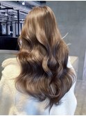 韓国ヘアロング似合わせカット顔周りレイヤー_ba578451