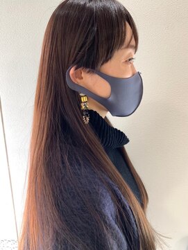 ルーチェココ ブラン(Lu'ce coco blanc) クラシカルシルクロング×チェリーブラウン