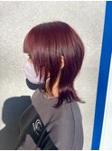 ウルフカット×ボルドーチェリー