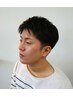 【レギュラー】メンズカット+お顔剃り(眉剃り眉カット)+うなじシェーブ ￥4100