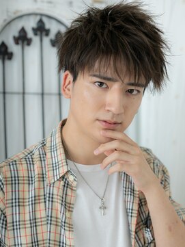 モッズヘア メン 新所沢店(mod's hair men) ダークアッシュ伸ばしかけ清潔感アクティブショートe新所沢