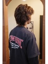 エディ(Edy) メンズパーマフェザーパーマブラウンカラー外国人風眉毛カット