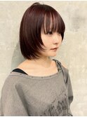 ダークパープル/ナチュラルショート/ミルクブラウン/夏/町田