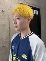 ラニヘアサロン(lani hair salon)&nbsp;イエローカラー/メンズハイトーン/黄色/派手髪/