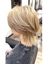 銀座ラボ 本八幡店(銀座LA BO)&nbsp;ミルクティーベージュ×フェザーウルフ