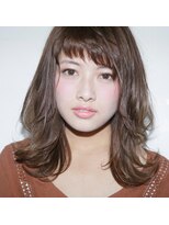 アピッシュ シーナ 海老名店(apish ciena)&nbsp;＊ミルクティーカラー♪愛されハネカールミディ☆