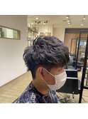 マッシュ×パーマ