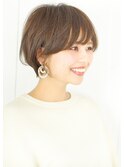 【rue京都】大人可愛い黒髪前下がりひし形小顔ボブ丸みショート