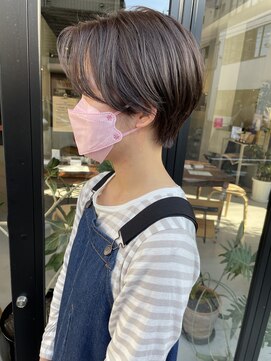 ヘアー アイス ルーチェ(HAIR ICI LUCE) ショートボブ 透明感カラー ショートヘア 担当 山中