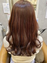 ヘアーサロン キー(Key)&nbsp;波巻きレッド