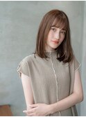 ミディアムレイヤー似合わせカットイメチェンシースルーバング