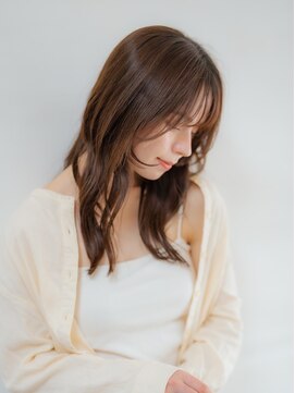 ベンジー 中目黒店(benji) 韓国風キャラメルブラウンシースルーバング　3