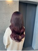 ボルドーピンクブラウン　エクステ80枚　エクステも色落ち