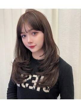 ボタン ハカタ(VOTAN hakata) 【votan NAO】透明感カラー/マロンブラウン/レイヤーロング