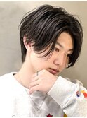 センターパートニュアンスパーマ韓国カルマパーマコンマヘア