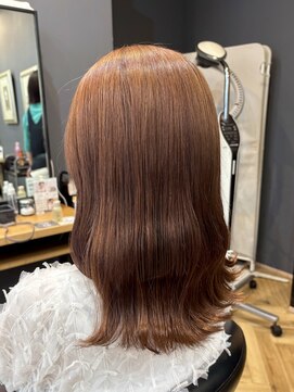 アルター(aL ter) 【ピンクブラウン】くびれヘア/アプリコットオレンジ/中島