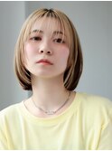 大人可愛い20代30代40代◎アンブレラーボブ長めバング