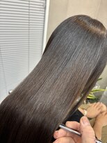 ファビ 渋谷(Fab)&nbsp;くびれヘア/暗めカラー/アプリコットオレンジ/縮毛矯正