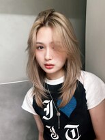 アルバム 渋谷パルコ(ALBUM) ロング韓国ヘア顔周りレイヤーおくれ毛_F20890