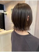 福山人気20代30代40代外はねフォギーベージュ艶髪ダメージレス