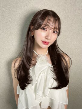 【ろみおStyle】シースルー/レイヤーカット/ナチュラル/ブラウン