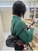 硬毛ハチ張りさんでも！切りっぱなしボブ