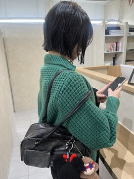 硬毛ハチ張りさんでも！切りっぱなしボブ