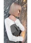 【名古屋/栄】ボブカット/ブリーチ/ミルクティーベージュ