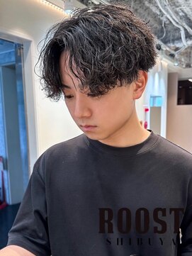 ルースト 渋谷店(ROOST) MEN’S HAIR/波巻きツイストスパイラル/リバースセンターパート