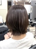 ボブくびれボブ簡単スタイリングオリーブブラウン