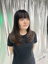 ギア(GEAR.)&nbsp;透明感ダークグレージュ×ワンカール姫カット&韓国風レイヤー