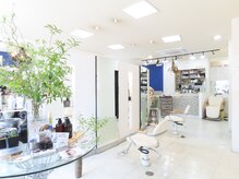 ヂルチヘアー(zilch hair)の雰囲気(白を基調にブルーのアクセントがきいた光が差し込む明るい店内!)