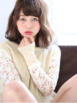 ノラ ヘアーサロン(NORA HAIR SALON) NORA【ERI】外国人くせ毛風小顔暗髪グレージュアッシュミディ