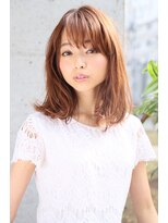 ロエナ(ROENA)&nbsp;20代30代40代50代小顔カット黒髪ワンレンボブルフネビージュ前髪