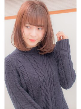 ヘアメイク パッセージノエ 浜田山店(Passage noe) デザインカラーフェミニン切りっぱなしフレンチボブ