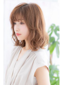 ミック ヘアアンドビューティー 大山店(miq  Hair&Beauty) 外国人風カラーで大人顔★ラブふわミディ