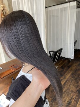 ファンド 千葉(fand) 斜めバング/グレージュカラー/デザインカラー/シルキーベージュ