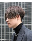 センターパートゆるふわツイストスパイラルツーブロック刈り上げ