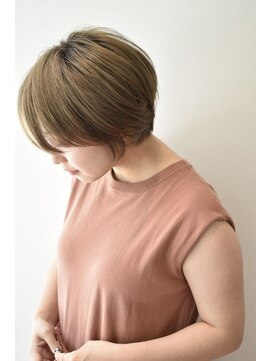 キープへアデザイン(keep hair design) ミントアッシュ/くすみブルー/大人のショート【三橋】