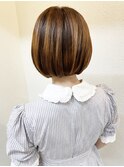 《knit銀座》大人可愛い20代30代40代ショートボブ丸み前下がり