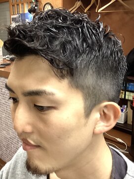 コダマ 新大塚店(KODAMA) アップバングパーマショートスタイル（コンマヘア）新大塚/床屋