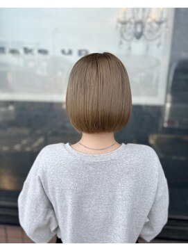 ミック ヘアアンドメイクアップ 直江津店(miq Hair&Make up) オリーブベージュ×ボブ