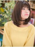 アッシュブラック前下がり切りっぱなしボブc5戸頭20代30代40代