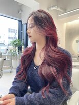 ソル 栄矢場町(SOL)&nbsp;チェリーレッド/暖色カラー/ブリーチなしカラー/ルーツカラー