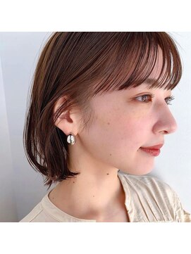 ラフ フロム ガーデン(Laf from GARDEN) ボブ/レイヤーカット/オリーブベージュ/ウェットヘア/韓国風