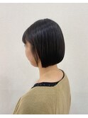 あごラインボブ　ナチュラルブラウン
