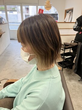 エフフォーユアヘアー 北方店(F for your hair) フェイスフレーミング×ベージュ